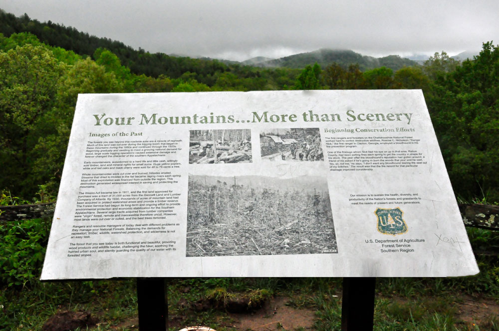 sign about the Georgia Mountains