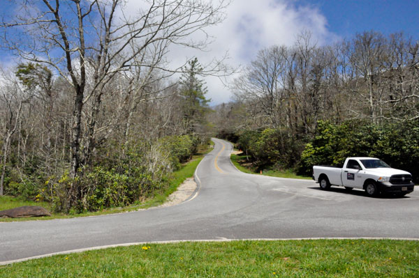 road up Brasstown Bald whichfor the shuttle