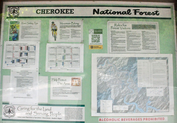 Cherokee National Forest sign