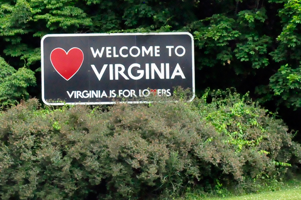 Welcome to Virginia sign 2021