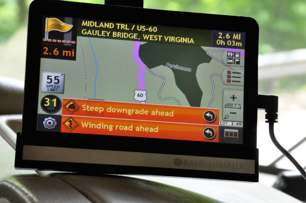 GPS showing warnng notices