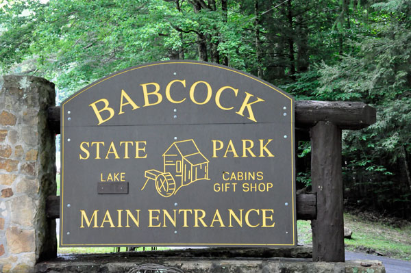 Babcock State Park sign