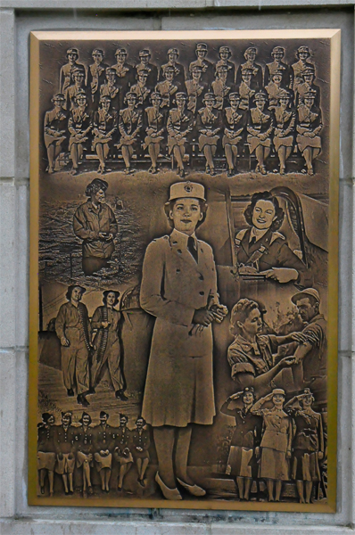 West Virginia's Female Veteran bronze engraving