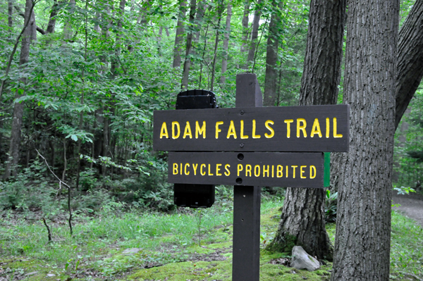 Adam Falls trail sign