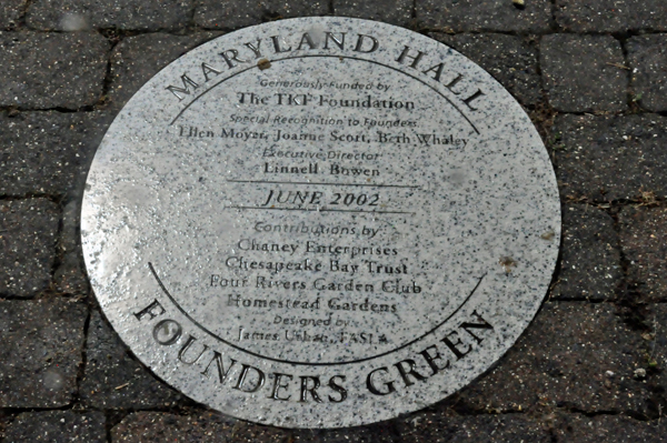 Maryland Hall plaque
