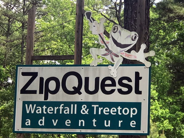 ZipQuest adventure sign