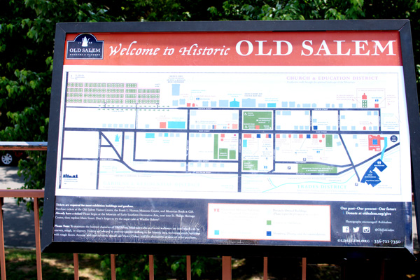 Welcome to historic Old Salem sign