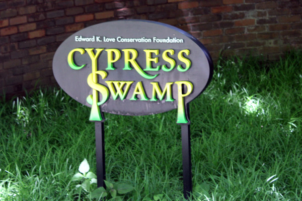 Cypress Swamp sign