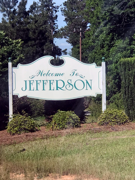 welcome to Jefferson sign