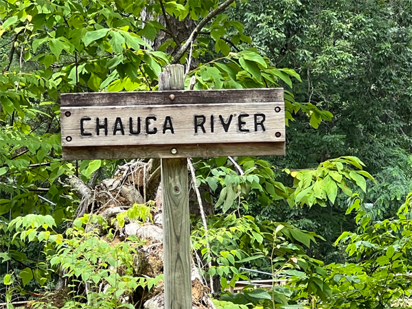 Chauga River sign
