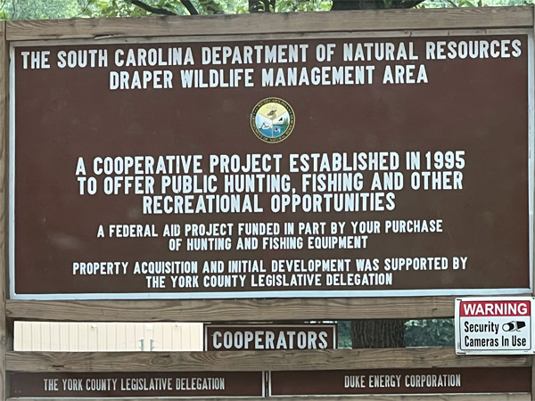 Draper Wildlife Management Area sign