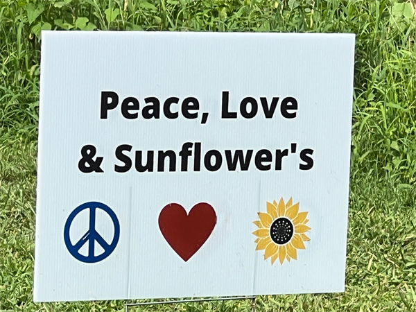 sunflower peace sign