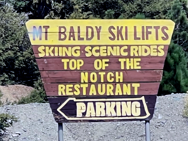 Mount Baldy sign