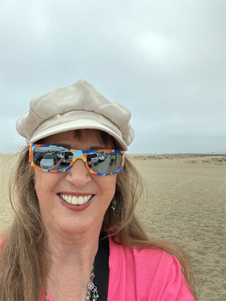 Karen Duquette enjoying the beach
