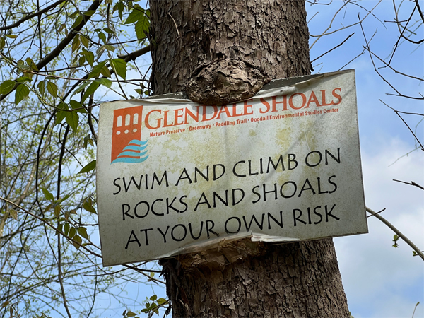 Glendale Shoals sign 