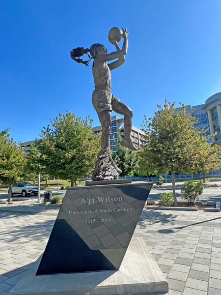 A'ja Wilson statue