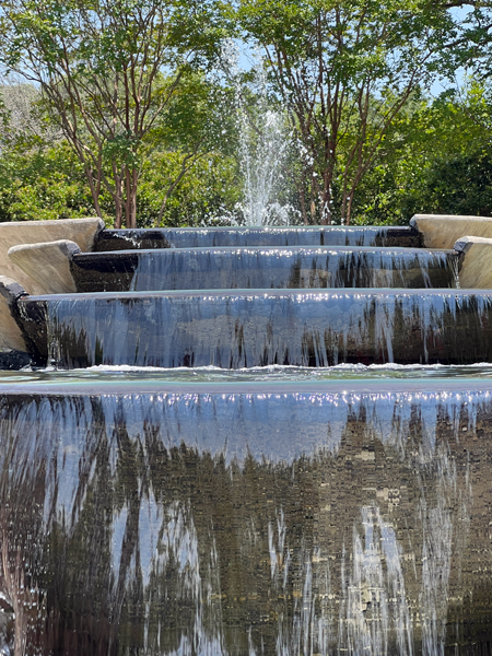 fountain at Glencarin Garden