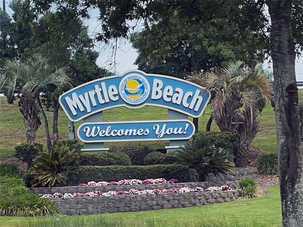 Myrtle Beach welcome sign