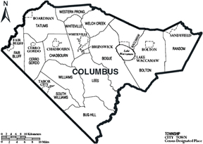 Columbus County NC map