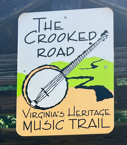 The Crooked Road sign