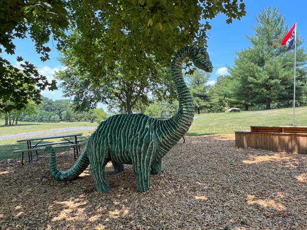 dinosaur in playground