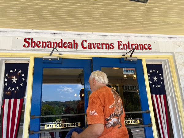 Lee Duquette approaching the Shenandoah Caverns Entrance