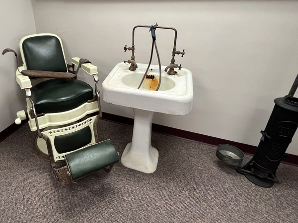 old dental chair and sink 