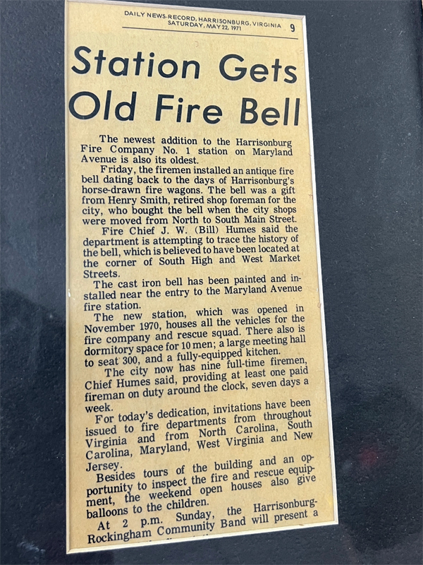 1971 old fire bell article