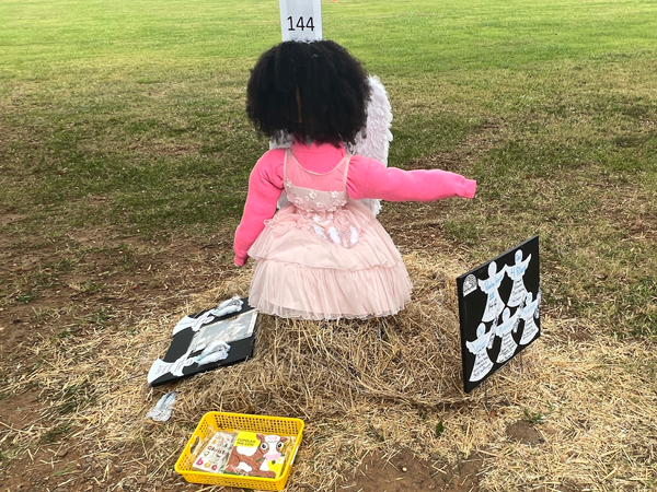 Historic Paradise Foundation Angels scarecrow