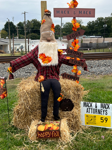 Mack and; Mack Attorneys scarecrow