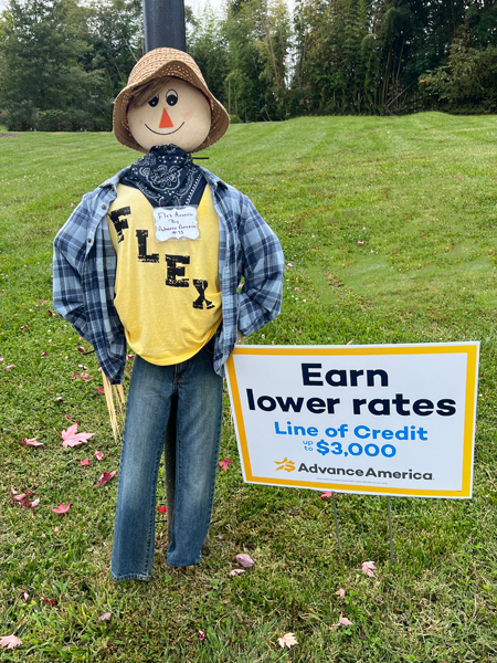 Advance America scarecrow