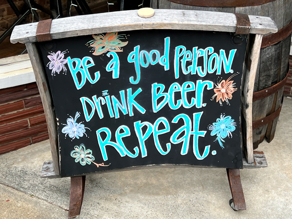 Drink beer sign