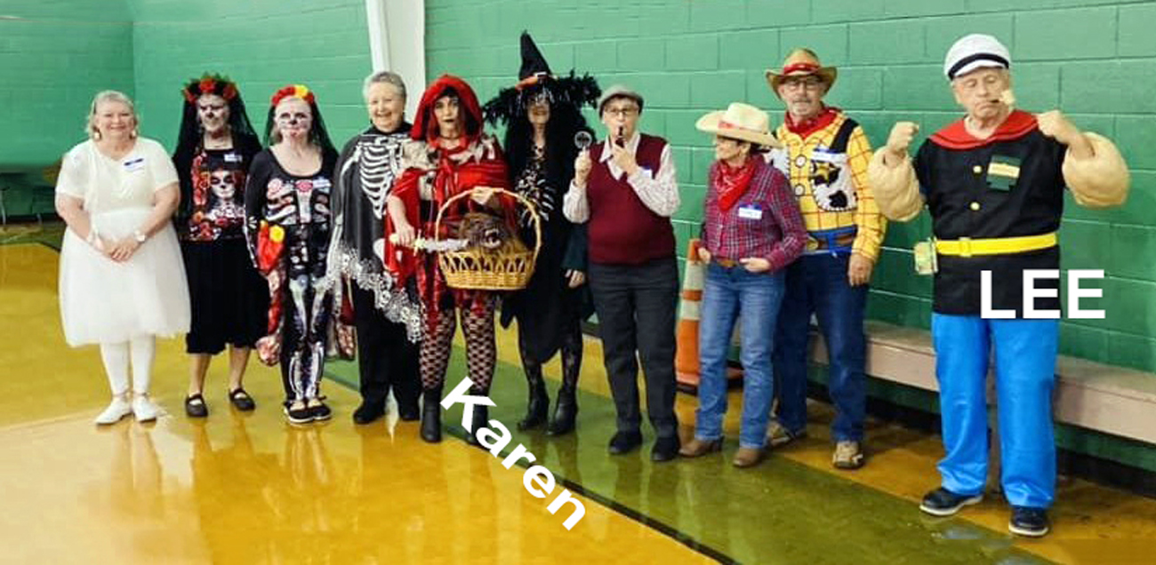 The Halloween gang at the Owls Club