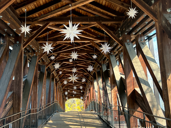 the Heritage Bridge and Moravian Star