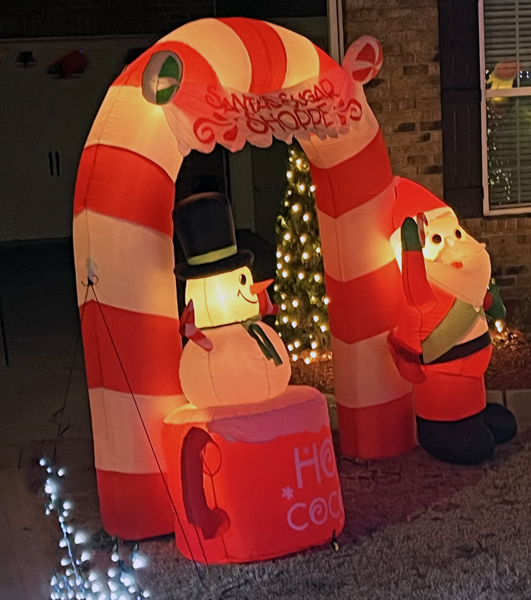 Candy cane arch