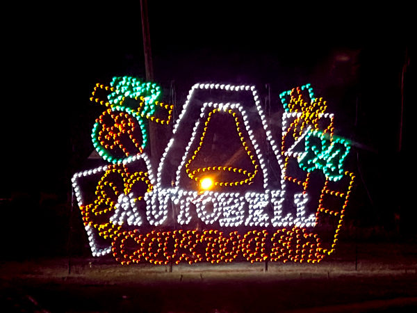 Autobell sign in lights