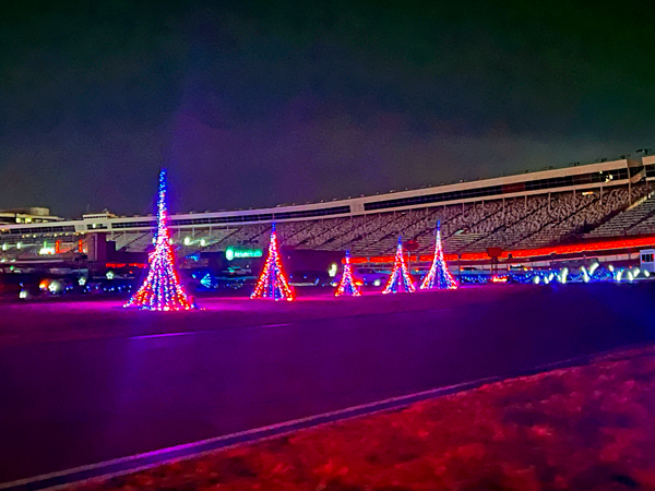 Christmas trees at Charlotte speedway