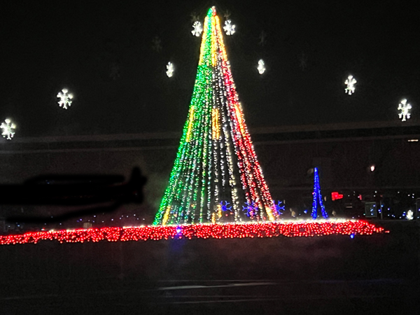 Christmas tree with changing lights