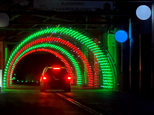 tunnel Christmas lights