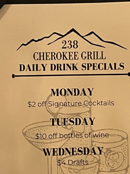 Cherokee Grill sign