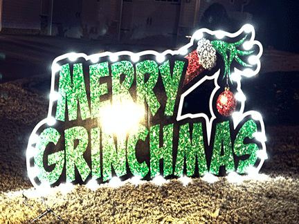 Merry Grinchmas sign