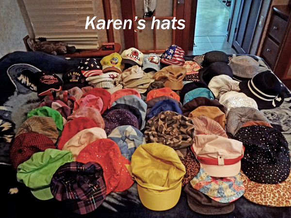 some of Karen Duquette's hats