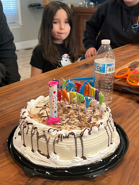 the birthday cake