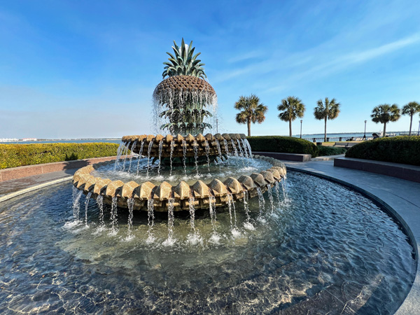the Pinapple Fountain in Waterfront Park in 2024