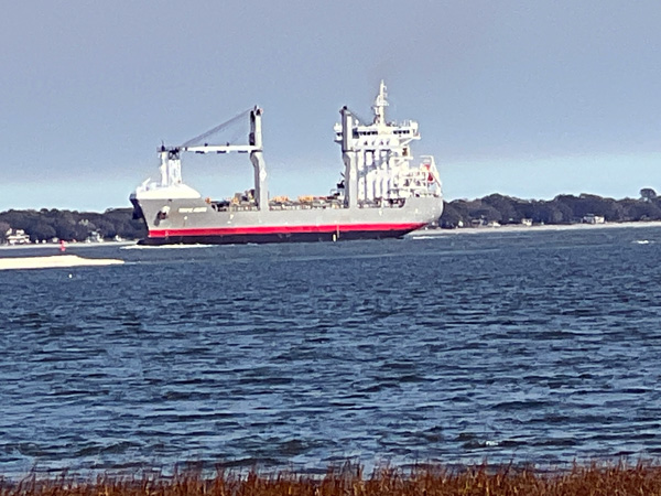 a cargo ship