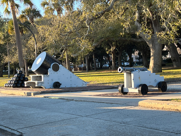 cannons in White Point Garden Park