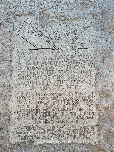 The USS Hobson monument information