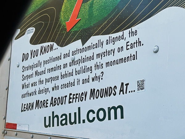 sign on a Uhaul truck