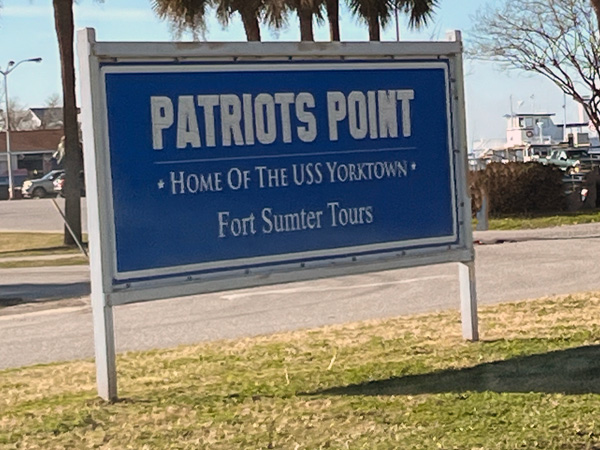 Patriots Point sign