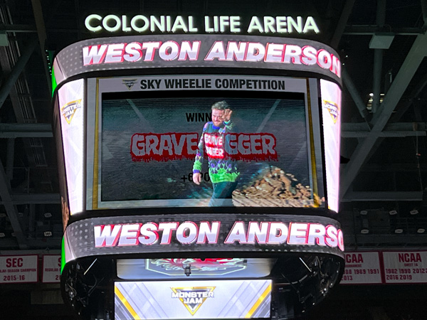 Weston Anderson in Grave Digger wins